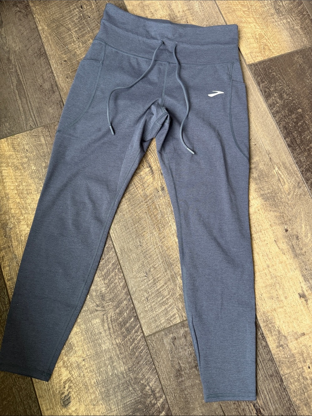 Brooks Womens Dark Navy Drawstring Jogger workout leggings